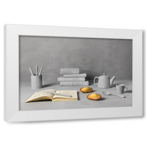 Remember White Modern Wood Framed Art Print by Verot, Christophe