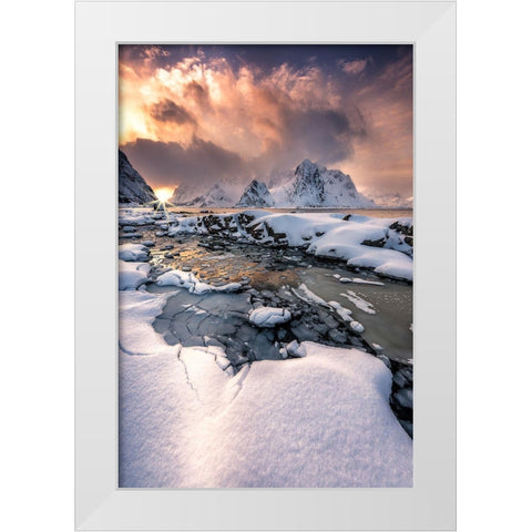 Untitled White Modern Wood Framed Art Print by Martin Castan, David