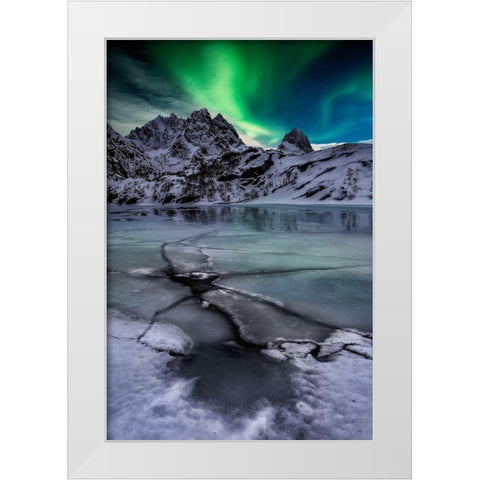 Untitled White Modern Wood Framed Art Print by Martin Castan, David