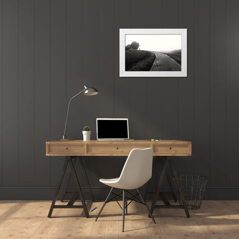 Runners White Modern Wood Framed Art Print by Wehrmann, Elisabeth