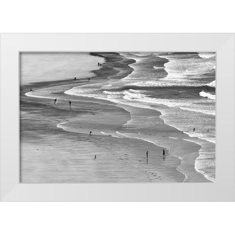 La Spiaggia 2 White Modern Wood Framed Art Print by Della Latta, Massimo