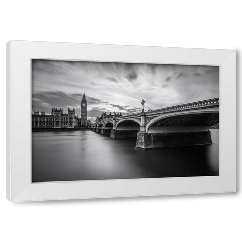 Westminster Serenity White Modern Wood Framed Art Print by El Assy, Nader