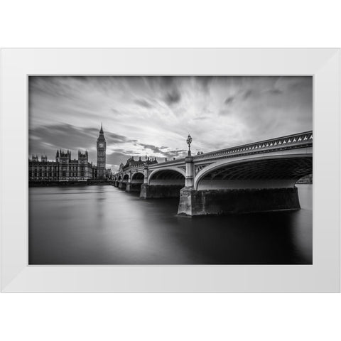 Westminster Serenity White Modern Wood Framed Art Print by El Assy, Nader