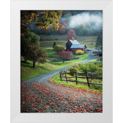 Untitled White Modern Wood Framed Art Print by H Yang, David