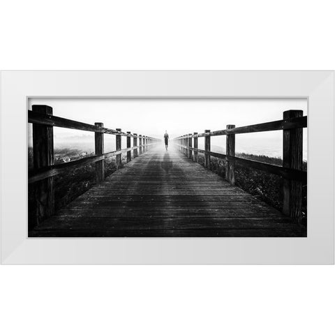 She Left...... White Modern Wood Framed Art Print by Londal, Leif