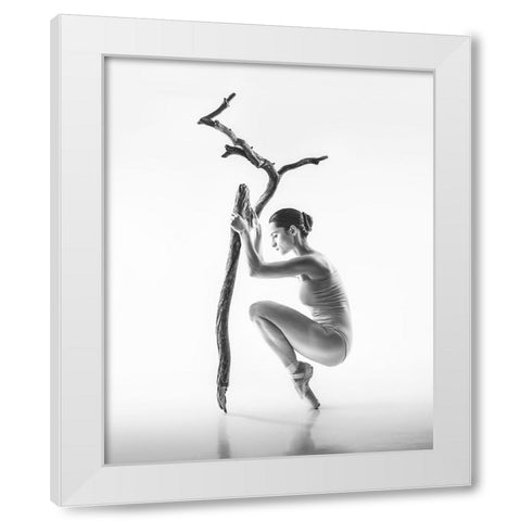 Tree White Modern Wood Framed Art Print by Koztowski, tukasz