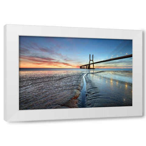 Follow Your Way White Modern Wood Framed Art Print by Roxo, Alvaro