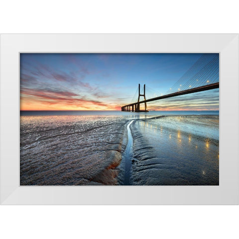 Follow Your Way White Modern Wood Framed Art Print by Roxo, Alvaro