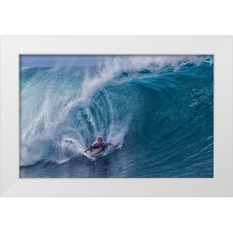 Out Of A Water Tunnel White Modern Wood Framed Art Print by Chang, Cheng