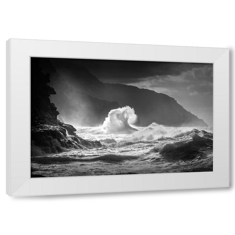 Untitled White Modern Wood Framed Art Print by Rismanchi, Ali