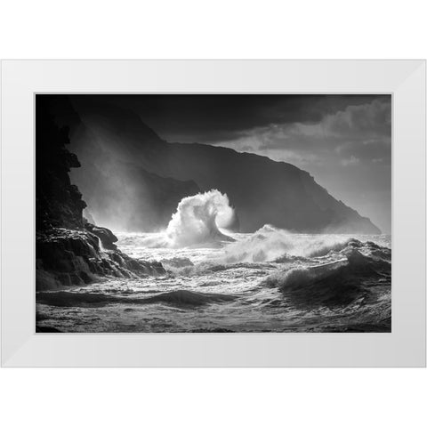 Untitled White Modern Wood Framed Art Print by Rismanchi, Ali
