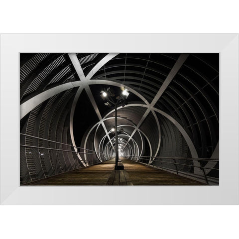 Vortex Vitae White Modern Wood Framed Art Print by Yunta, Isma