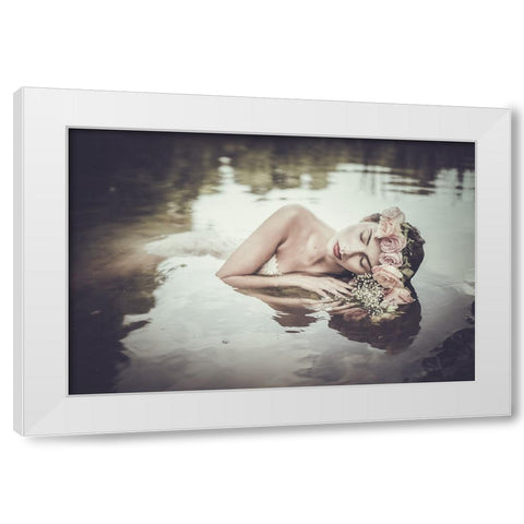 Ophelia White Modern Wood Framed Art Print by Gorecka, Dorota