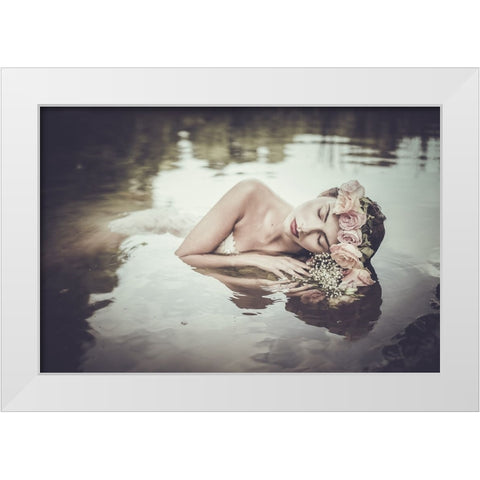 Ophelia White Modern Wood Framed Art Print by Gorecka, Dorota