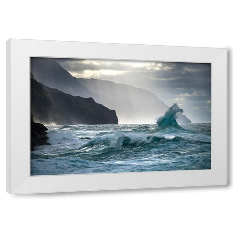 Untitled White Modern Wood Framed Art Print by Rismanchi, Ali