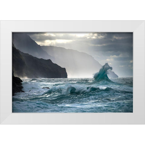 Untitled White Modern Wood Framed Art Print by Rismanchi, Ali