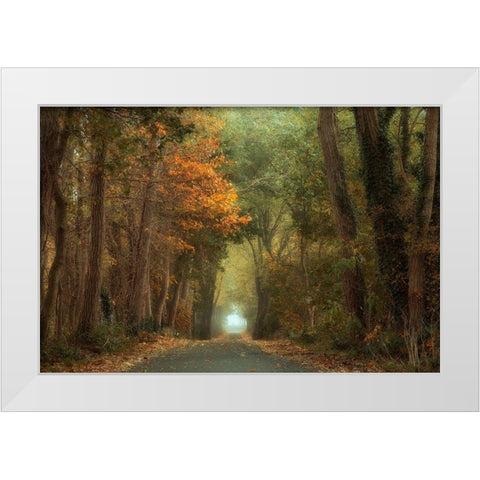Country Road White Modern Wood Framed Art Print by Van Dongen, Anton