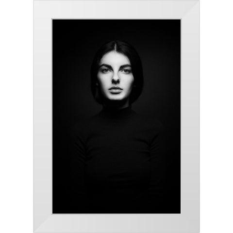 Untitled White Modern Wood Framed Art Print by Vasilenko, Artem