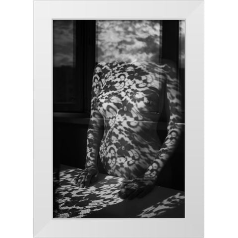 Lace And Clouds White Modern Wood Framed Art Print by Faletkin, Mikhail