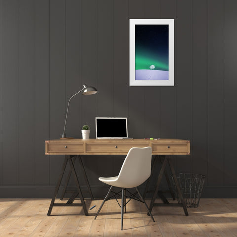 Apple White Modern Wood Framed Art Print by Hamiti, Bess