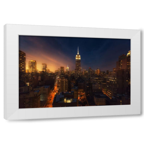 Untitled White Modern Wood Framed Art Print by Martin Castan, David