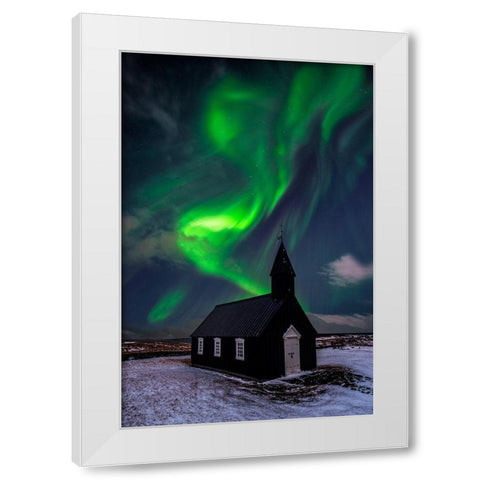 Untitled White Modern Wood Framed Art Print by Martin Castan, David