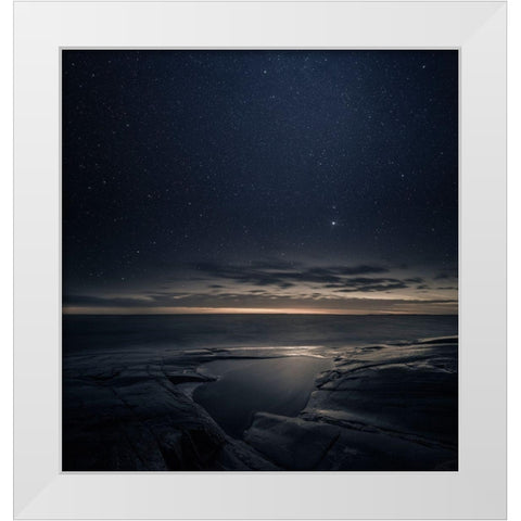 Krypton White Modern Wood Framed Art Print by Suutari, Mika