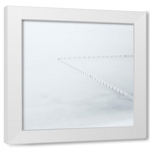 Swimming Pool White Modern Wood Framed Art Print by Aloy, Jean-Marc