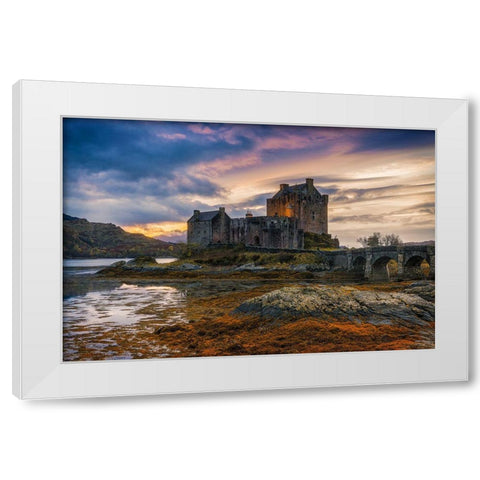 Halloween Colours White Modern Wood Framed Art Print by Popan, Adrian