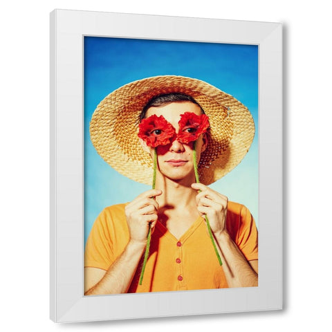 Psychoanalysis White Modern Wood Framed Art Print by Smirnov, Sergei