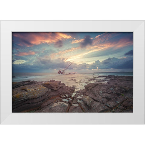 Lost Ad2 White Modern Wood Framed Art Print by Atzori, Daniele