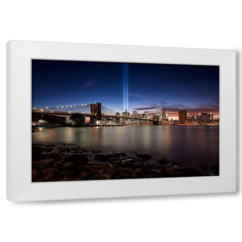 Untitled White Modern Wood Framed Art Print by Martin Castan, David