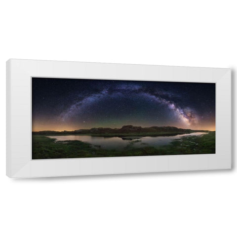 The Lagoon White Modern Wood Framed Art Print by F. Turienzo, Carlos