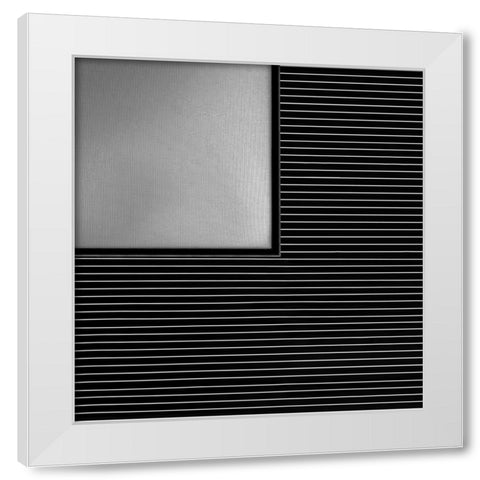 Linearis White Modern Wood Framed Art Print by Claes, Gilbert