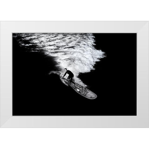 Paddle Surf 1 White Modern Wood Framed Art Print by Della Latta, Massimo