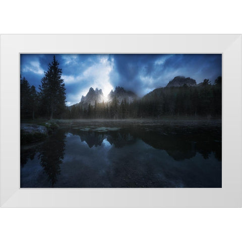 Untitled White Modern Wood Framed Art Print by Martin Castan, David