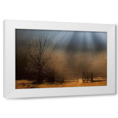 Heavens Door White Modern Wood Framed Art Print by Dorin Lucian, Sveduneac