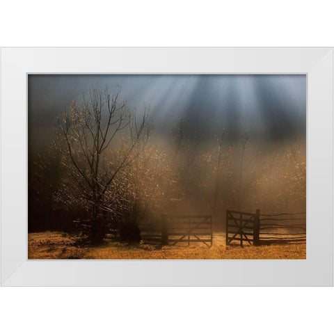 Heavens Door White Modern Wood Framed Art Print by Dorin Lucian, Sveduneac