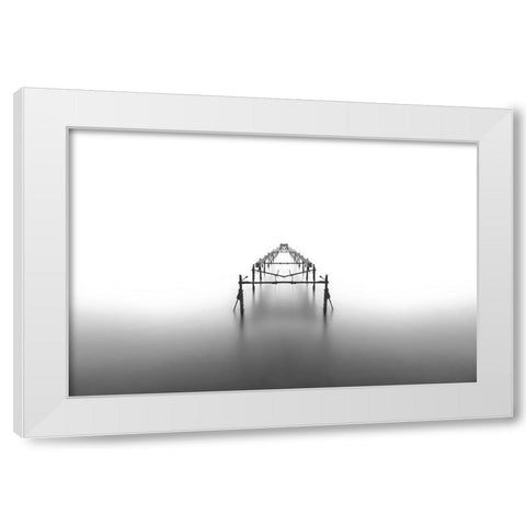 Infinity Ii White Modern Wood Framed Art Print by Peppas, Bill