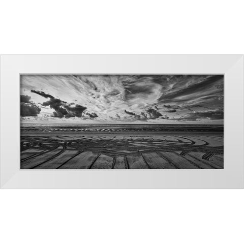 Beach Art White Modern Wood Framed Art Print by Wirth, Michael