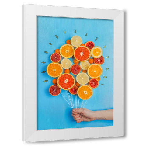 Congratulations On Summer! White Modern Wood Framed Art Print by Belenko, Dina