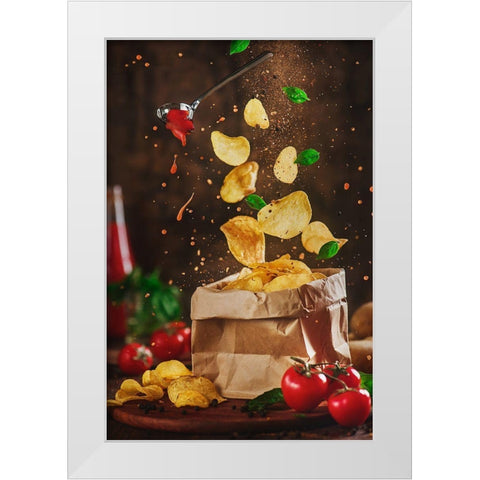 Lift Me Up! White Modern Wood Framed Art Print by Belenko, Dina