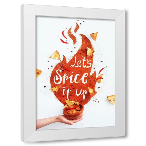 Spice It Up! White Modern Wood Framed Art Print by Belenko, Dina