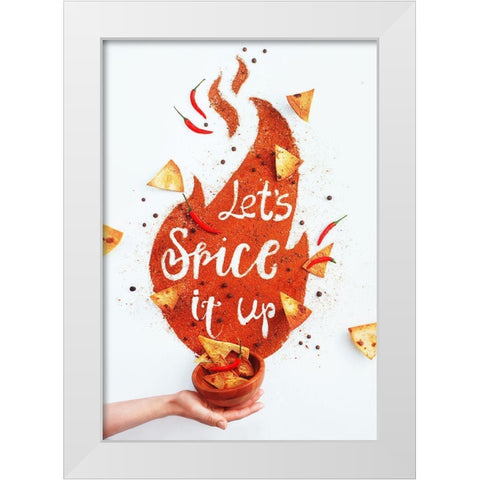 Spice It Up! White Modern Wood Framed Art Print by Belenko, Dina