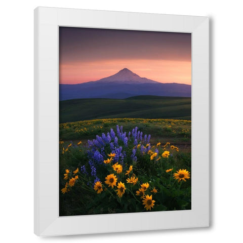 Bloomdido White Modern Wood Framed Art Print by Bakir, Abdulkhalek