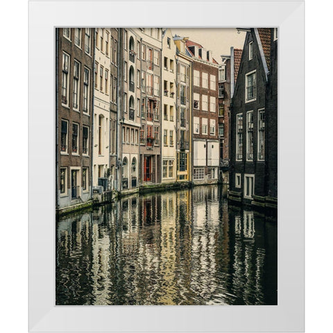 Twin Cities White Modern Wood Framed Art Print by Nihil, Andrej