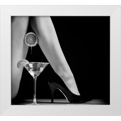 Squeeze White Modern Wood Framed Art Print by Ashton-Jones, Howard