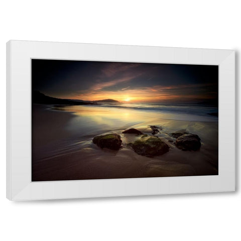 Lights Of O Fortiapon White Modern Wood Framed Art Print by Pascual Buye, Santiago