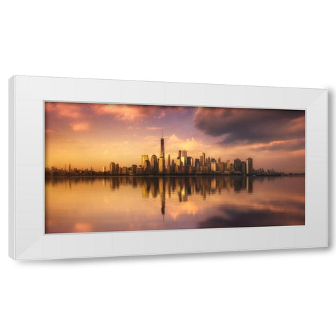 Untitled White Modern Wood Framed Art Print by Martin Castan, David