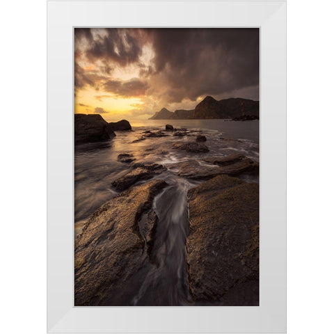 Portman White Modern Wood Framed Art Print by Carrillo Lopez, Antonio